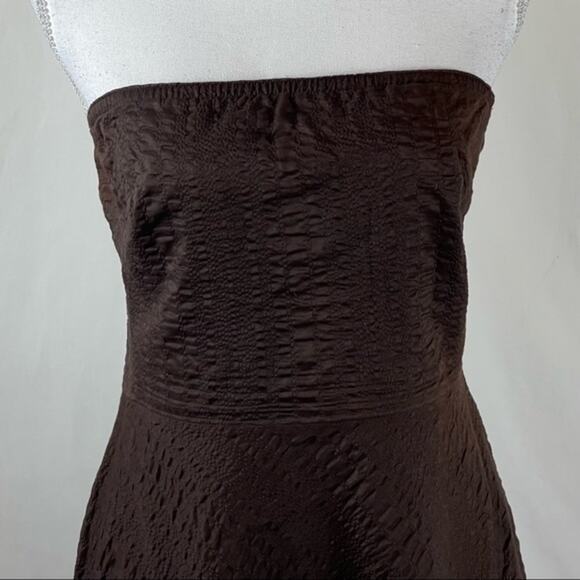 J‎ Crew Strapless Brown Dress Size 8 - Picture 3 of 10